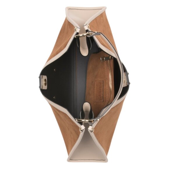 ISADORA Made In Italy Suede Trapeze Satchel - Picture 2 of 3